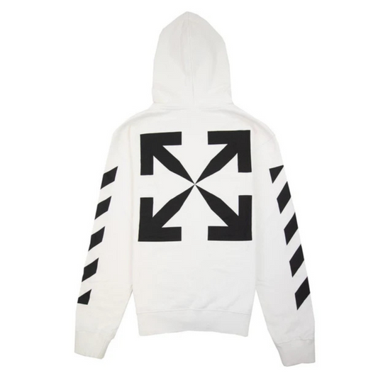 Off-White Diagonal Stripe White Hoodie