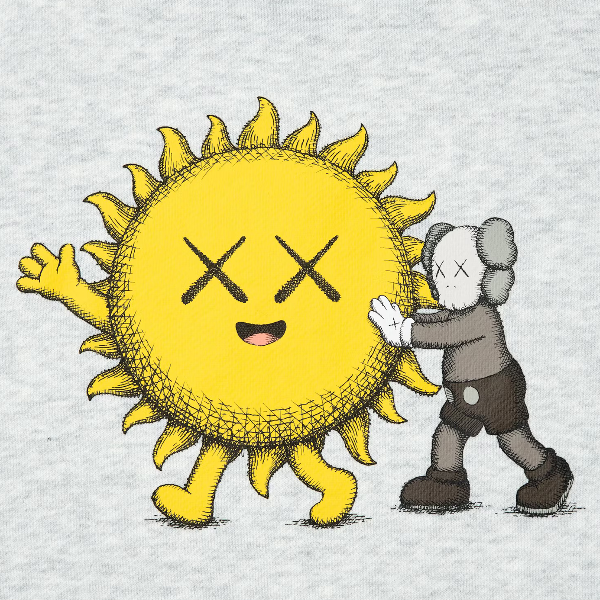 Kaws Universe UT Graphic Sweatshirt - Light Grey [KIDS]
