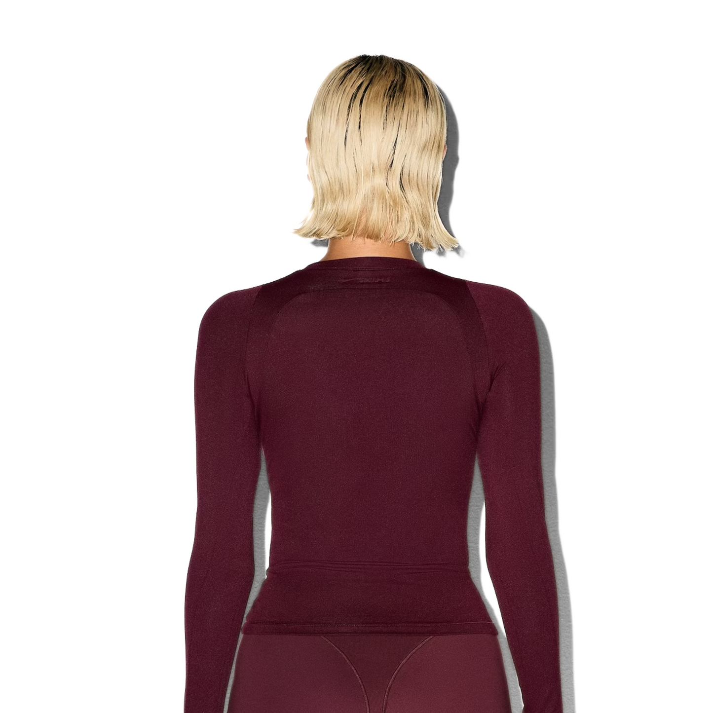 NikeSKIMS Long Sleeve Crew Neck Top - Currant