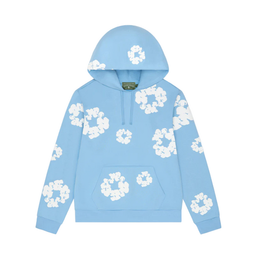 Denim Tears Men's Cotton Wreath Hoodie Light Blue