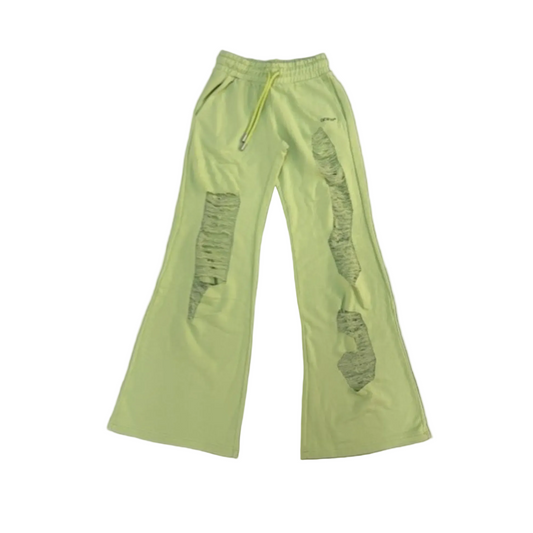 Off-White Hem Mesh Sweapants Lime SS23