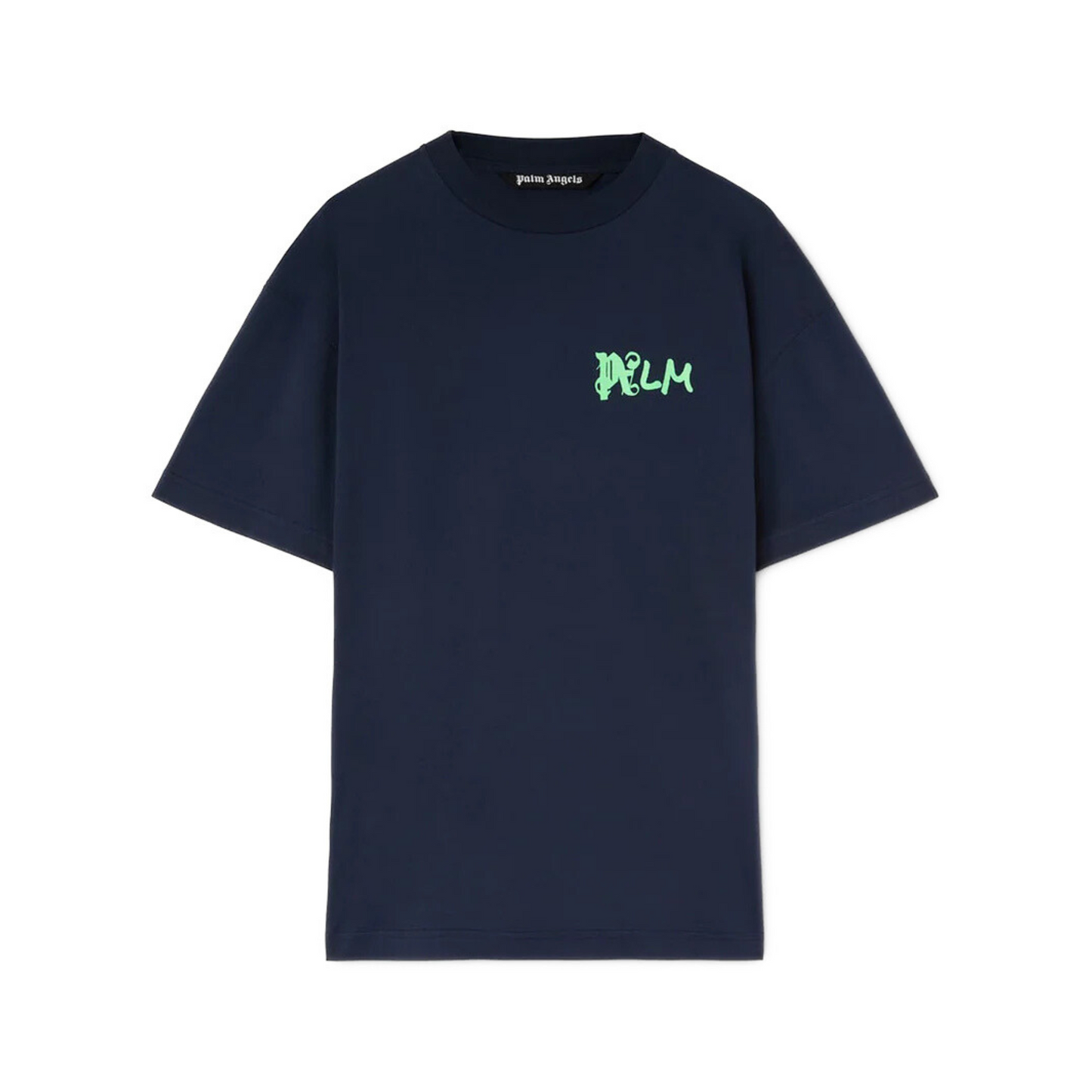 Palm Angels Logo-Print  T-Shirt "I am not lost summer Navy"