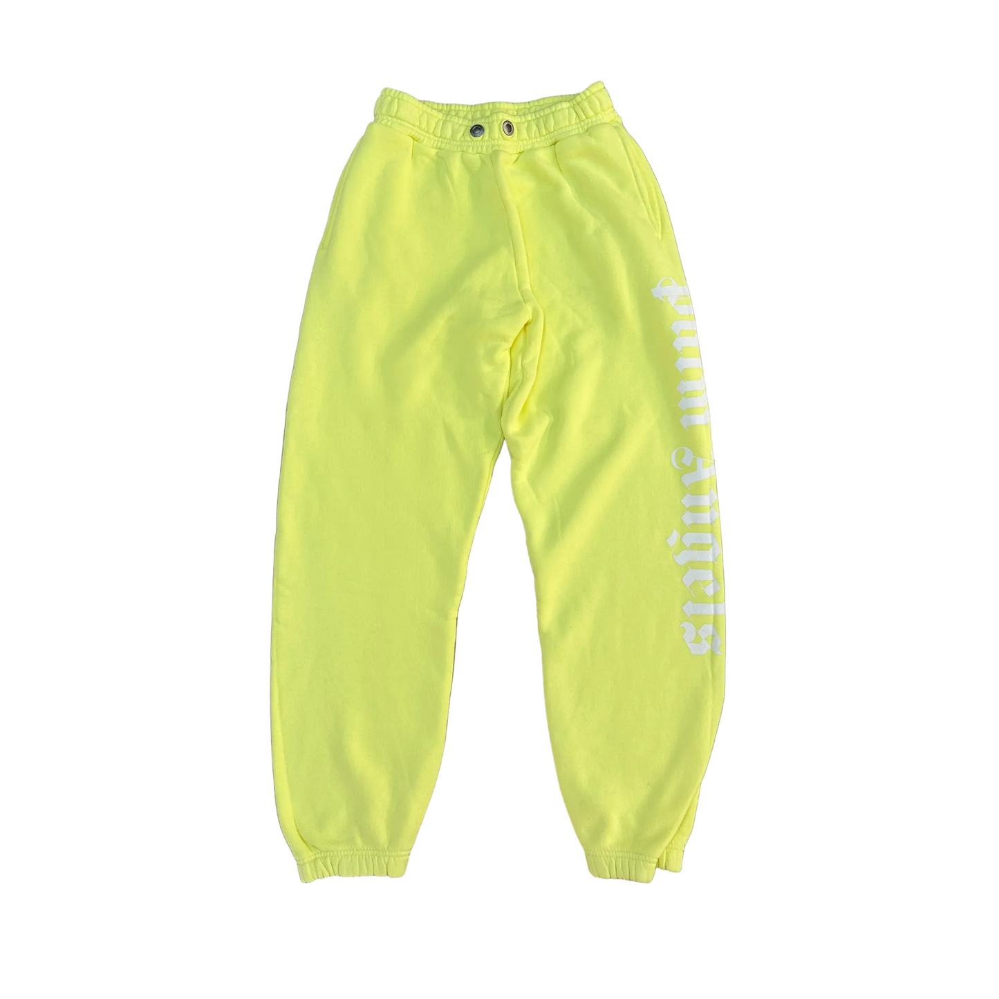 Palm Angels logo-print drawstring sweatpants Lime