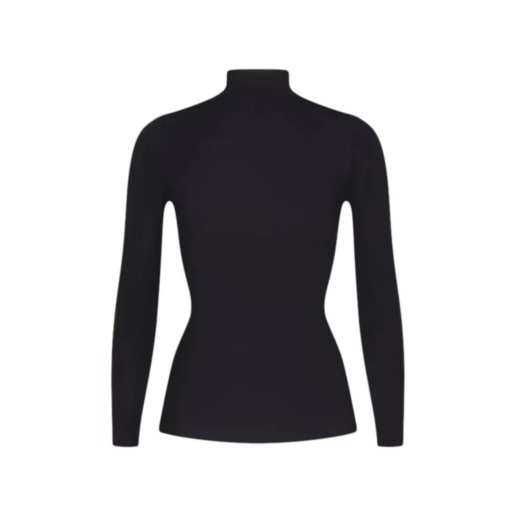 NikeSKIMS Mock Neck Long Sleeve - Obsidian