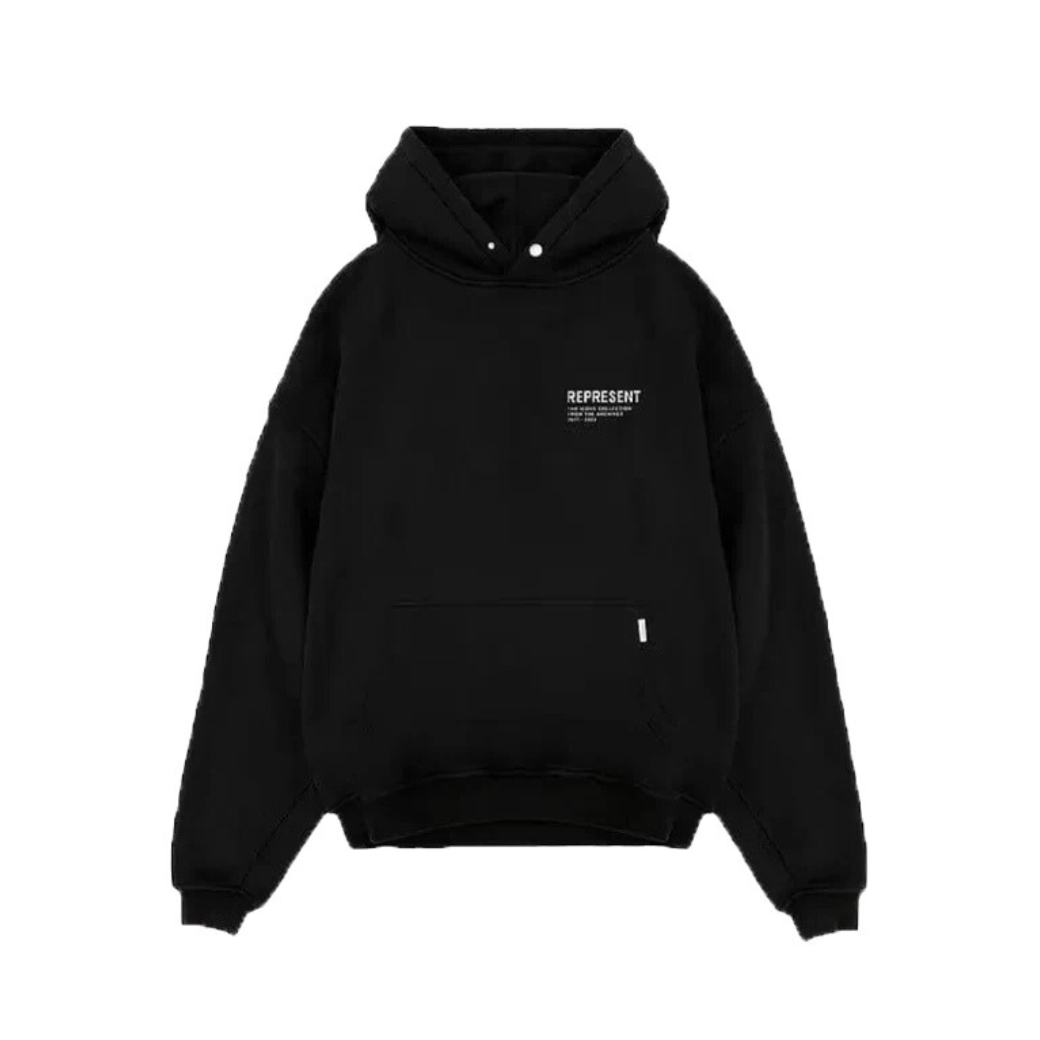 Represent Customs Monochrome Icons Hoodie Black