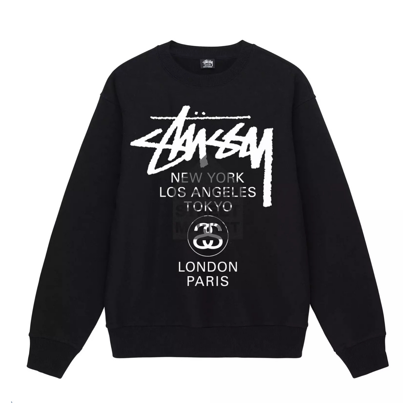 Stussy DSM World Tour Crewneck 'Black'