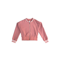 Alo Tennis Club Sweater Knit Full Zip Jacket Pink