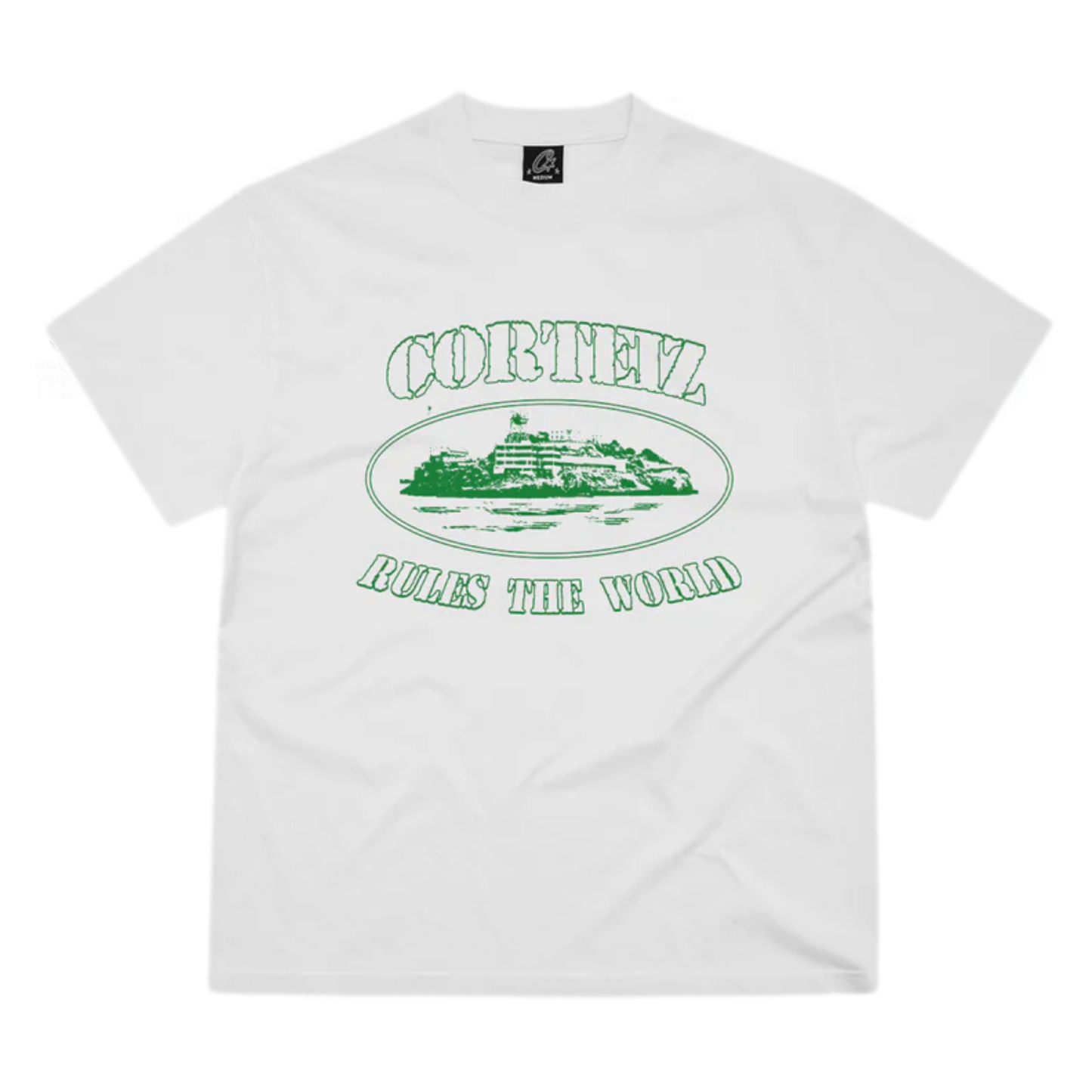 Corteiz OG Alcatraz Tee 'White/Green'