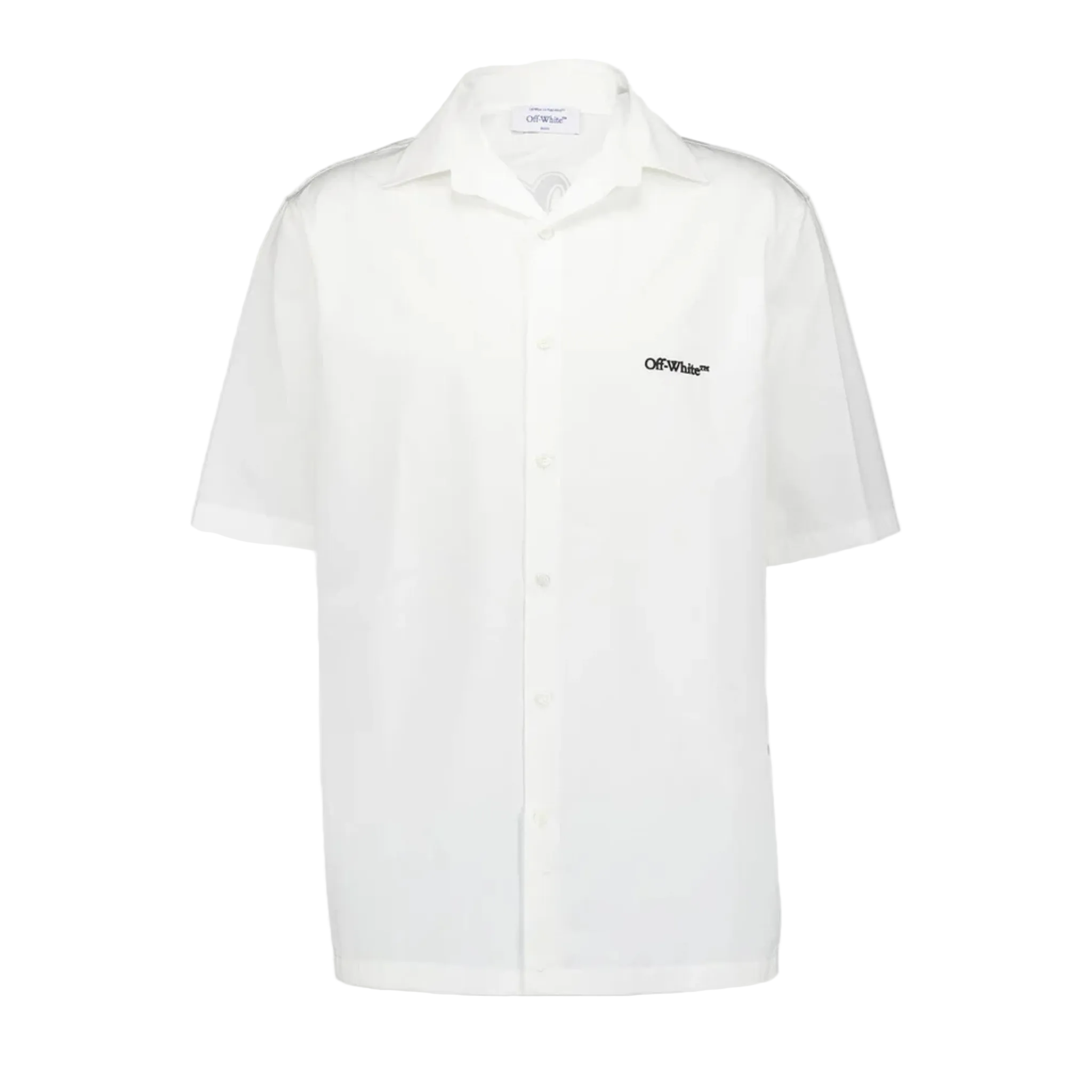 Off-White Gothic Arrows Cotton Poplin Bowling Shirt