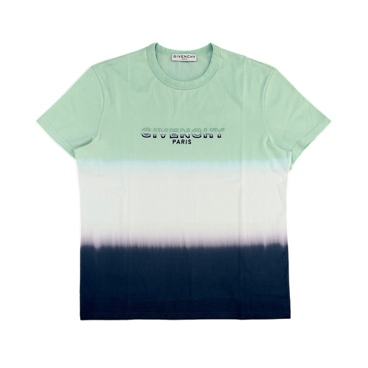 Givenchy Tricolor Dip Dye Flocked Logo Oversized T-Shirt