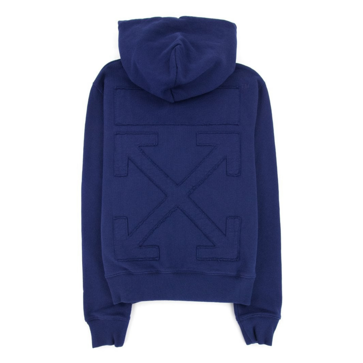 Off-White Ow Arrow Logo Slim Zip Up Sweatshirt Blue/white