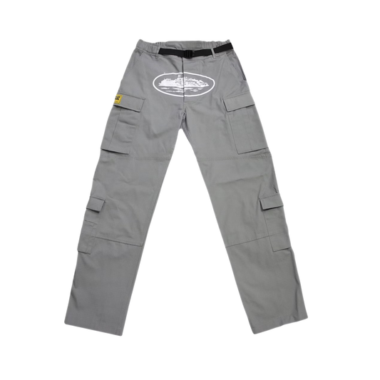 Corteiz Guerillaz Cargo Pants Stone Dark Grey