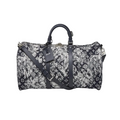 Louis Vuitton Limited Edition Bleu Tapestry Monogram Denim Keepall Bandouliere 50
