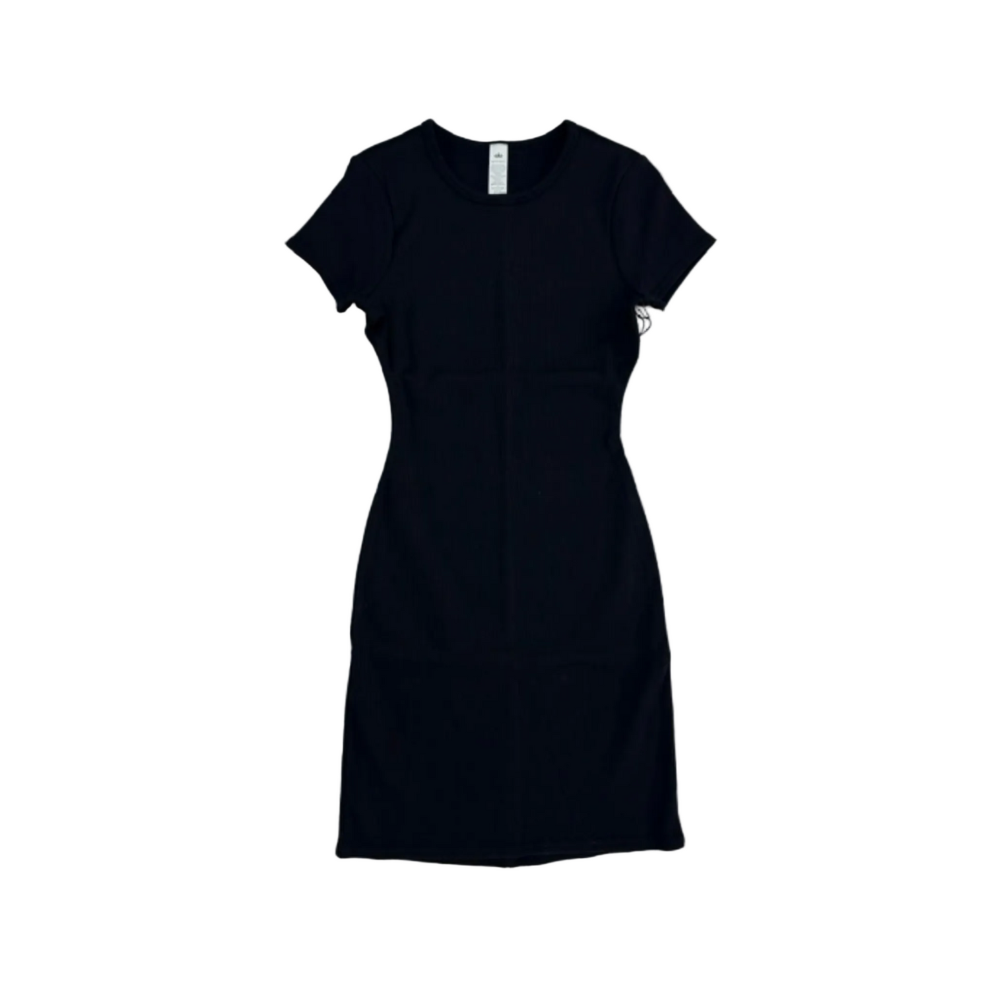 Alo Goddess Ribbed Short Sleeve Dress