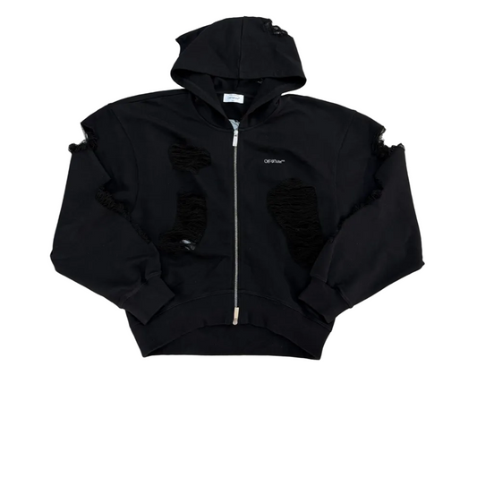 Off-White Mesh Zip Up Black SS23 Runway