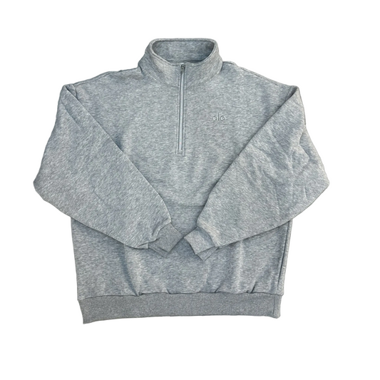 Alo Accolade 1/4 Zip Pullover Athletic Heather Grey W