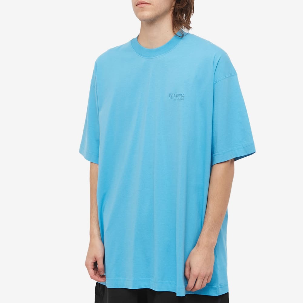 Vetements Men's Total Logo T-Shirt Sky Blue