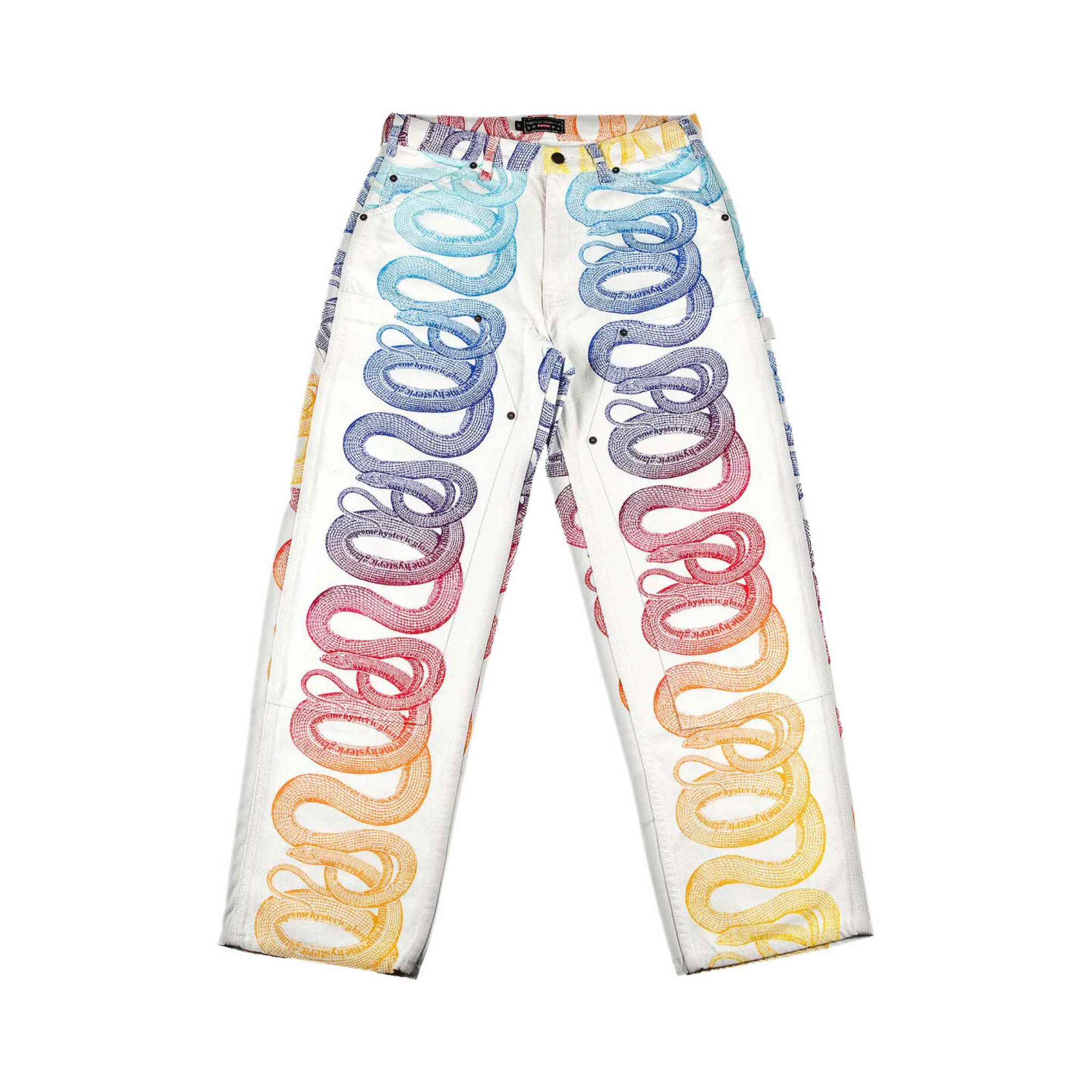 Supreme x Hysteric Glamour Snake Double Knee Painter Pant 'White'