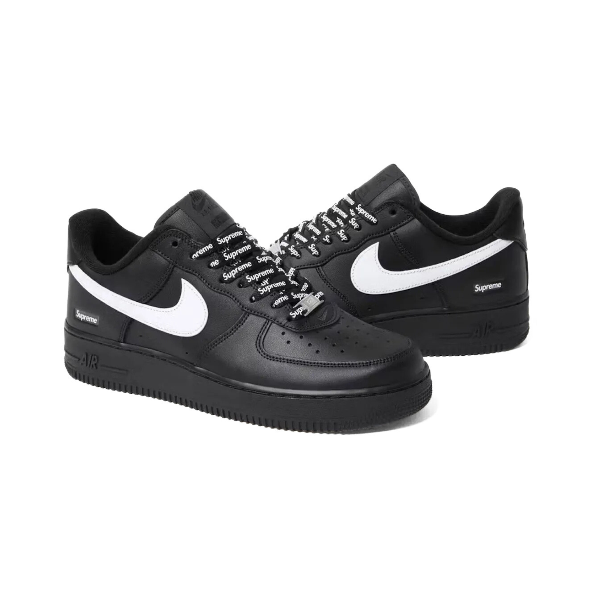Nike Air Force 1 Low Supreme 'Black White' - 48h