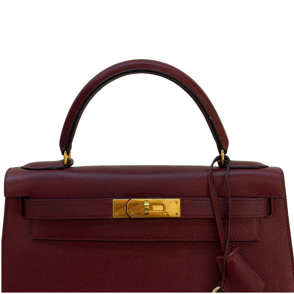 Hermes Kelly 28 Togo Rouge Sellier Togo Gold Hardware