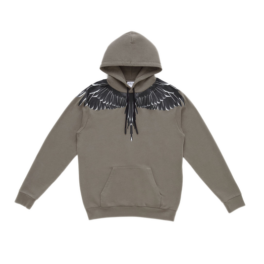 Marcelo Burlon County Of Milan Icon Wings Army Black Hoodie