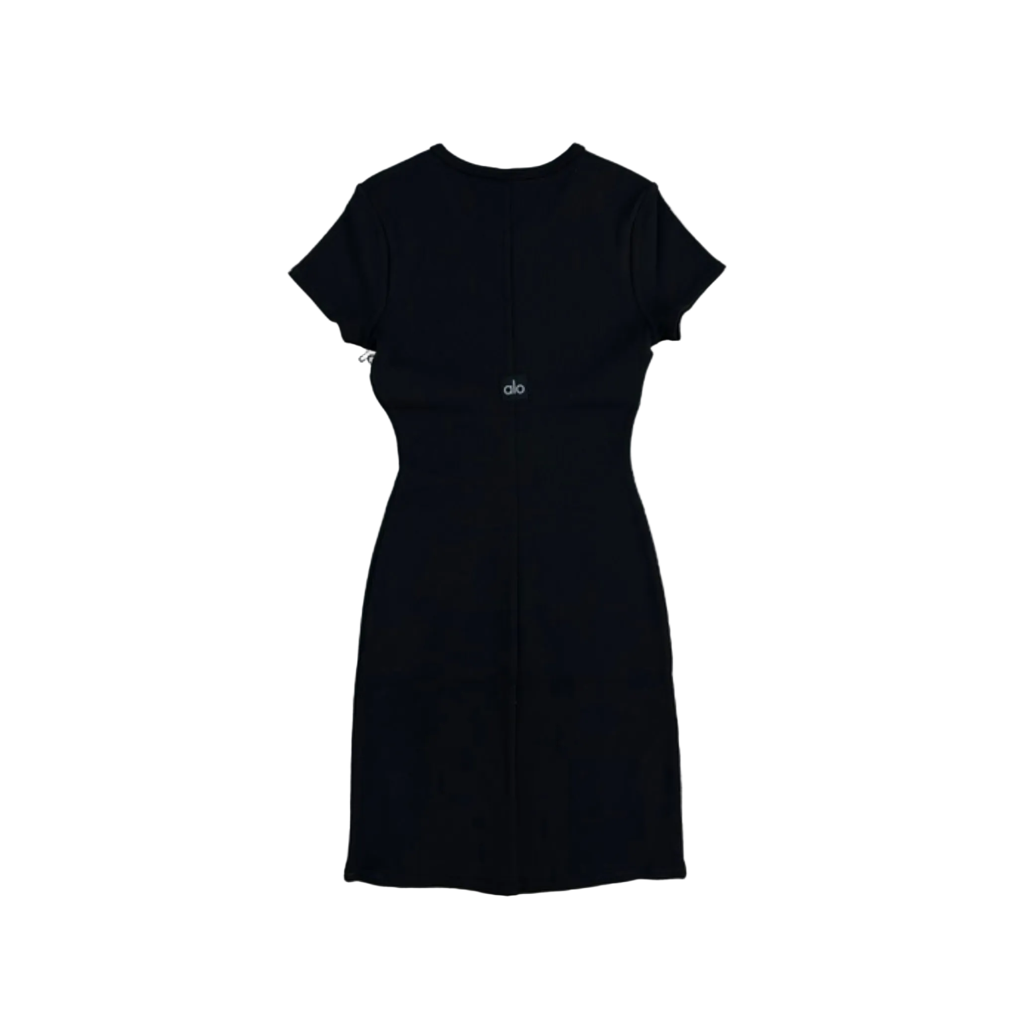 Alo Goddess Ribbed Short Sleeve Dress