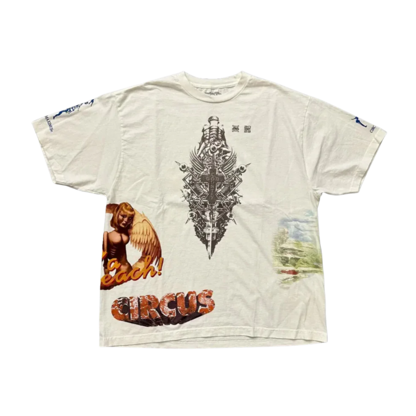 Travis Scott Utopia Circus Maximus See The Future Tee  III White