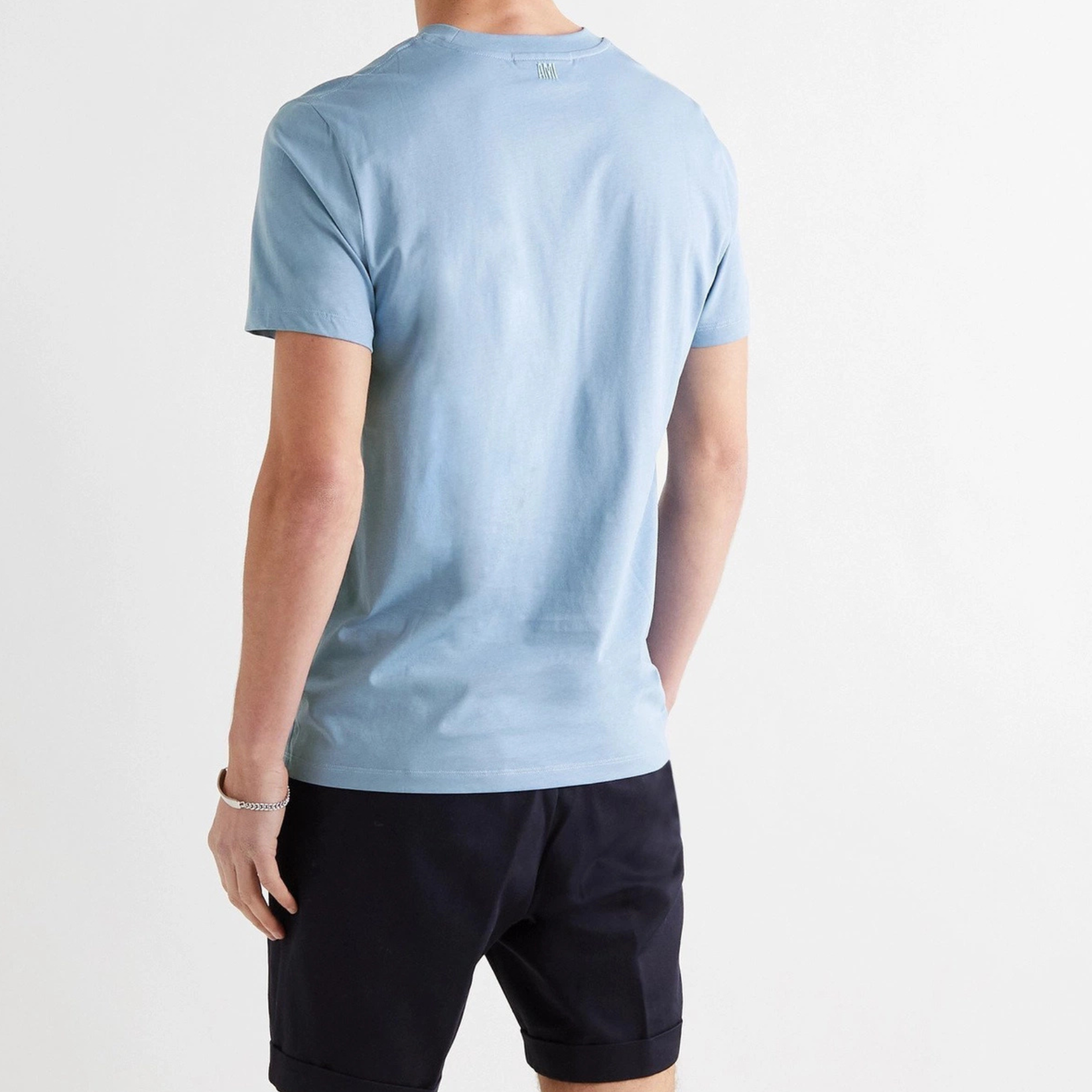 AMI Paris - Logo-Embroidered Cotton-Jersey T-Shirt - Blue