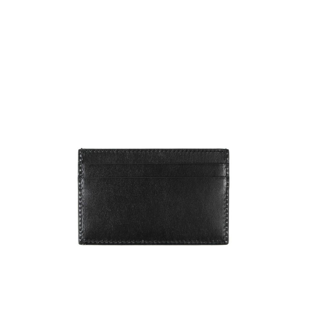 Gucci Leather Card Case with Gucci Logo Black/Gold (4 Card Slot)