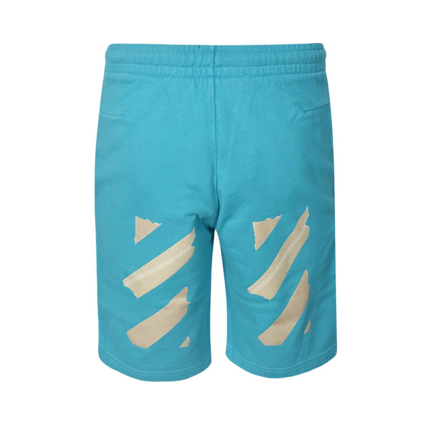 OFF-WHITE Tape Arrows Sweatshort Petrol Blue/Beige