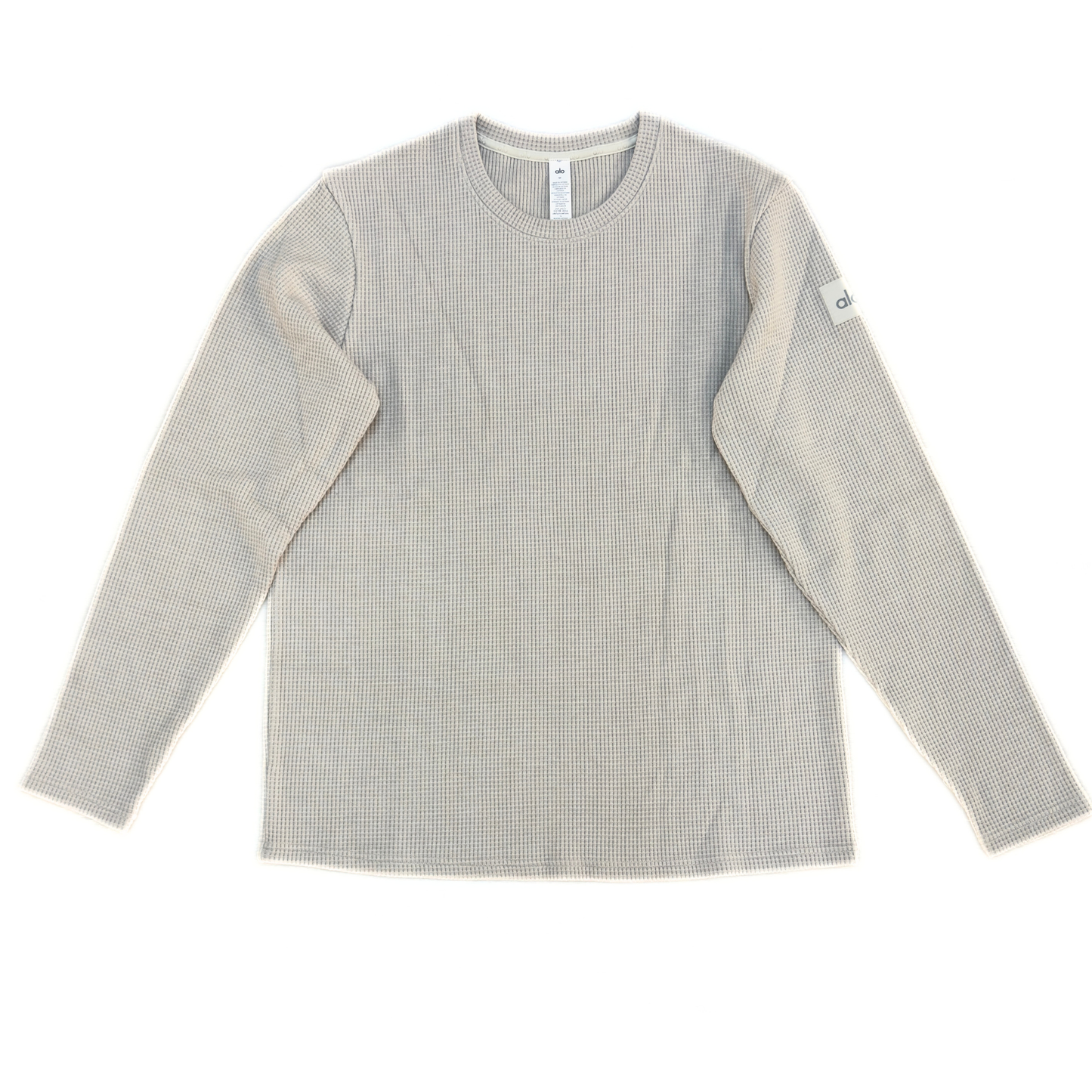 Alo Elevate Waffle Long Sleeve Crew Bone
