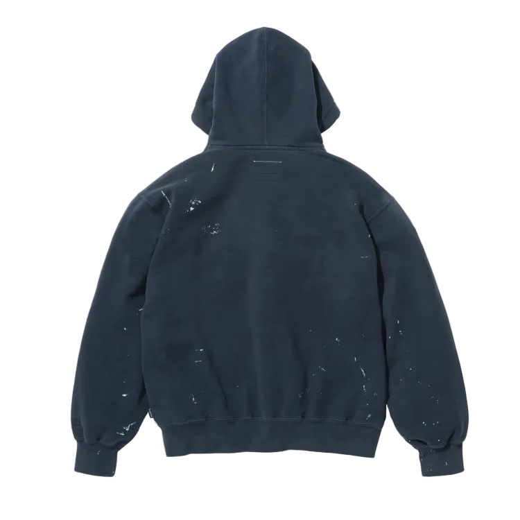 Supreme MM6 Maison Margiela Box Logo Zip Up Hooded Sweatshirt Navy