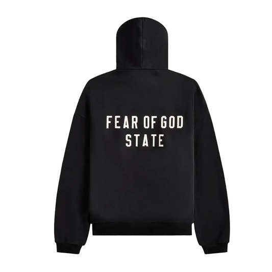 Fear of God Essentials Black Full Zip Hoodie