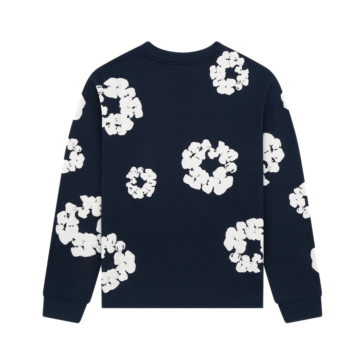 Denim Tears Long Sleeve Cotton Wreath Tee 'Navy'