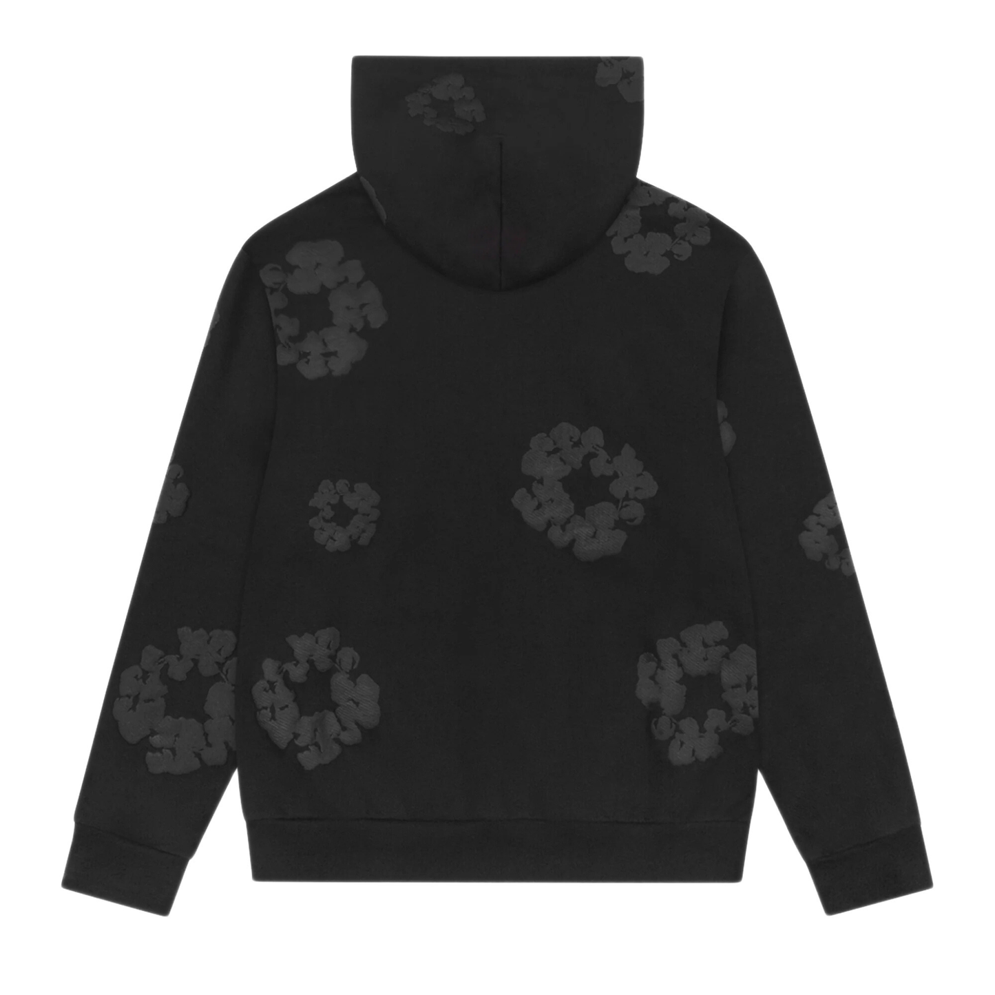 Denim Tears Men's Mono Wreath Zip Hoodie Black