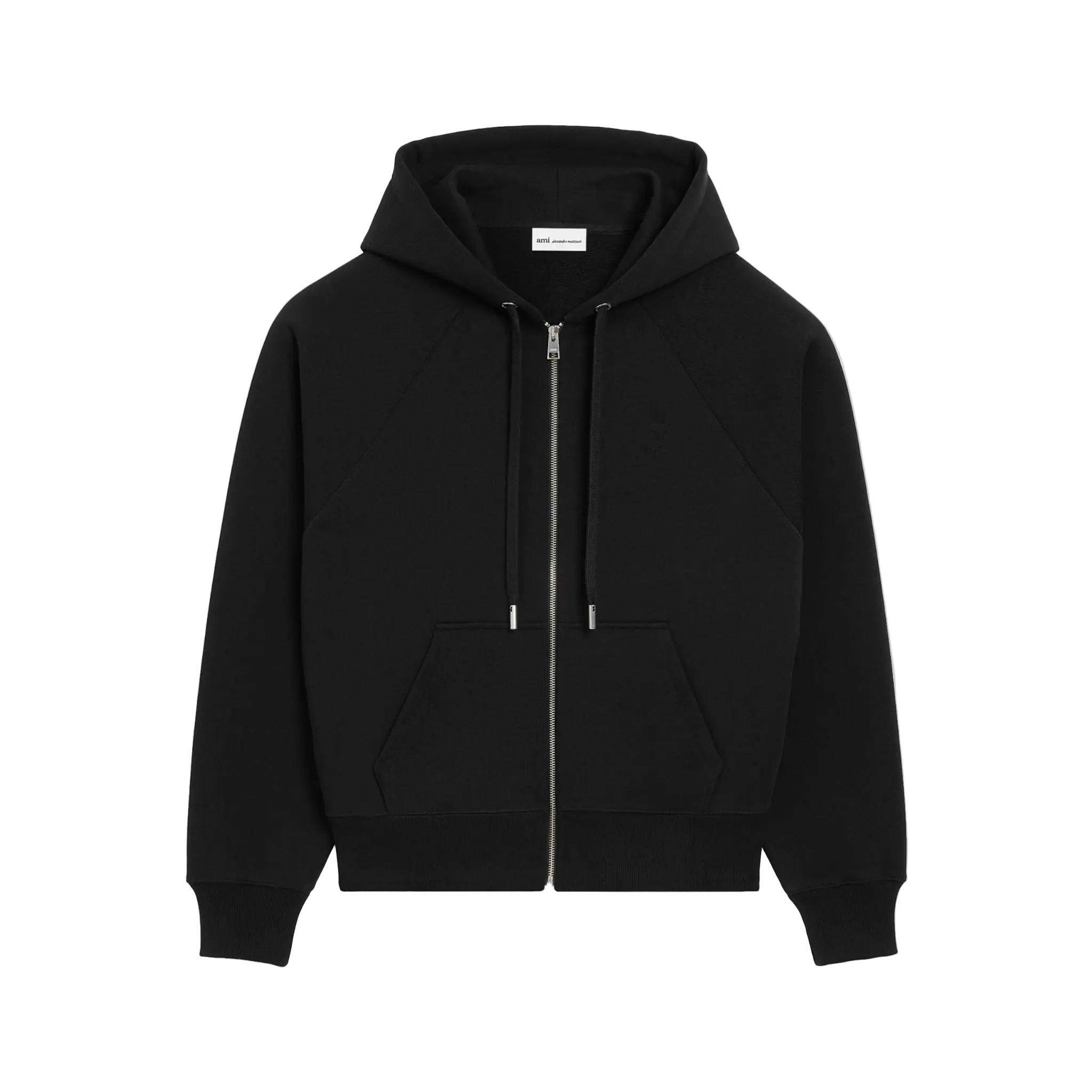 Ami De Coeur Zip-Up Cotton Hoodie 'Black'