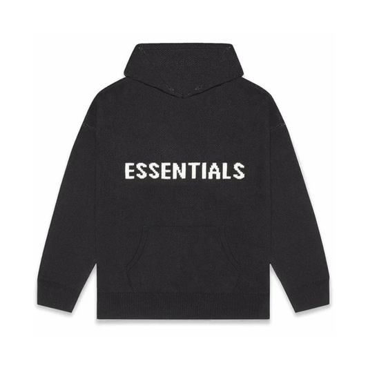 Fear of God Essentials Knit Pullover Hoodie Black