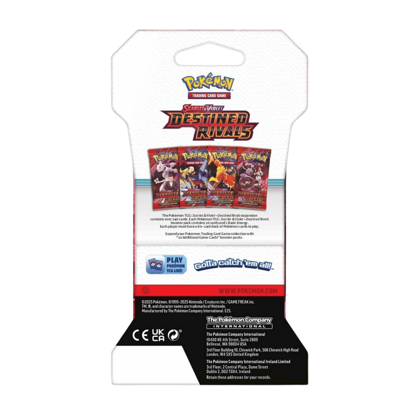 Pokemon Destined Rivals Sleeved Booster Pack