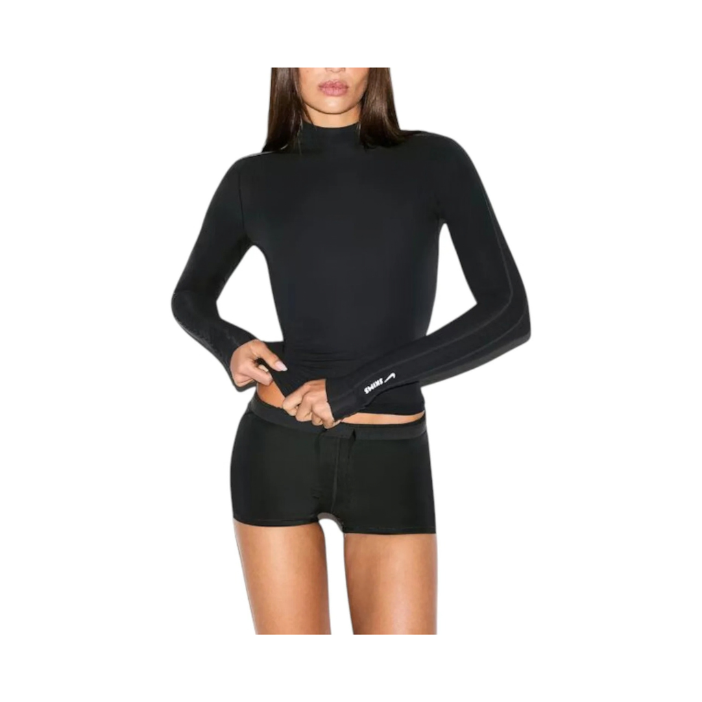 NikeSKIMS Mock Neck Long Sleeve - Obsidian
