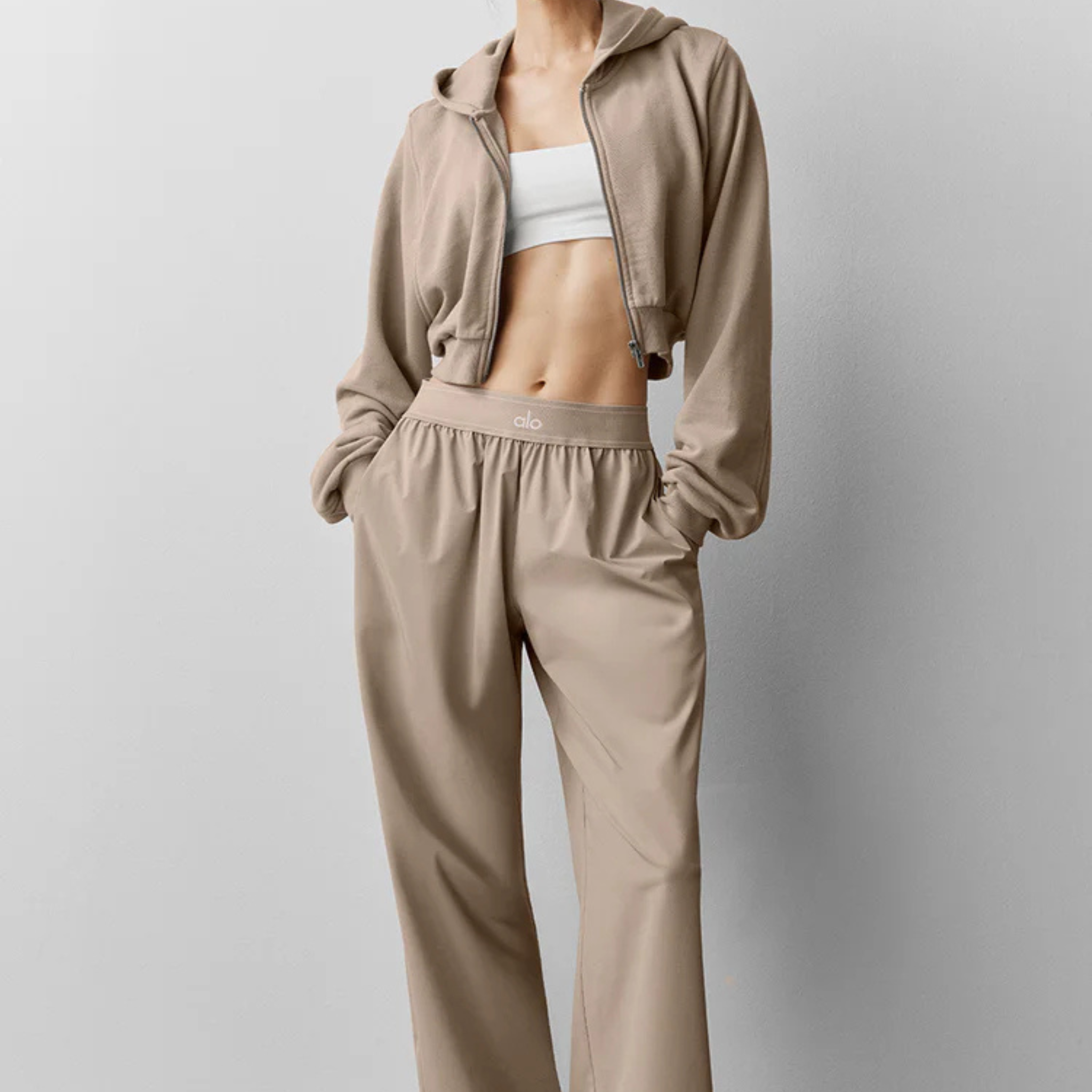 Alo Match Point  Long Pants - Gravel