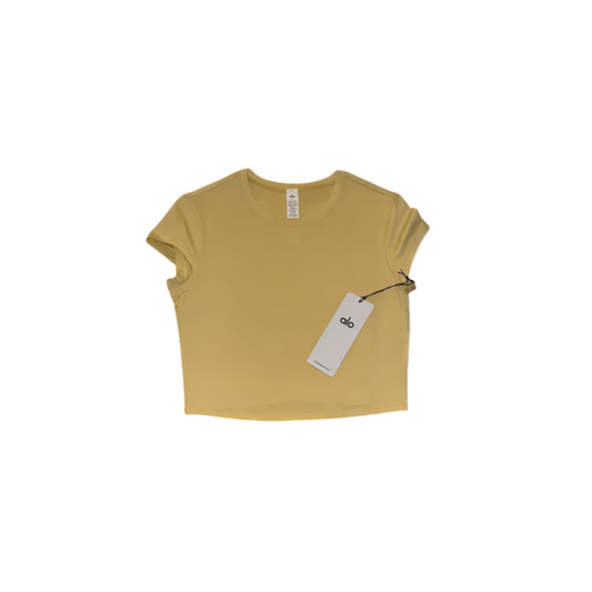 Alo Alosoft Crop Finesse Short Sleeve - Warm Butter