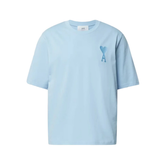 Ami Paris Ami De Coeur Tonal Boxy Fit T-Shirt ' Light Blue'