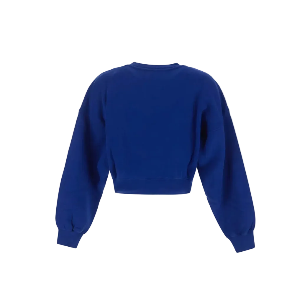 Off-White Arrows Long-Sleeved Cropped Sweatshirt blue