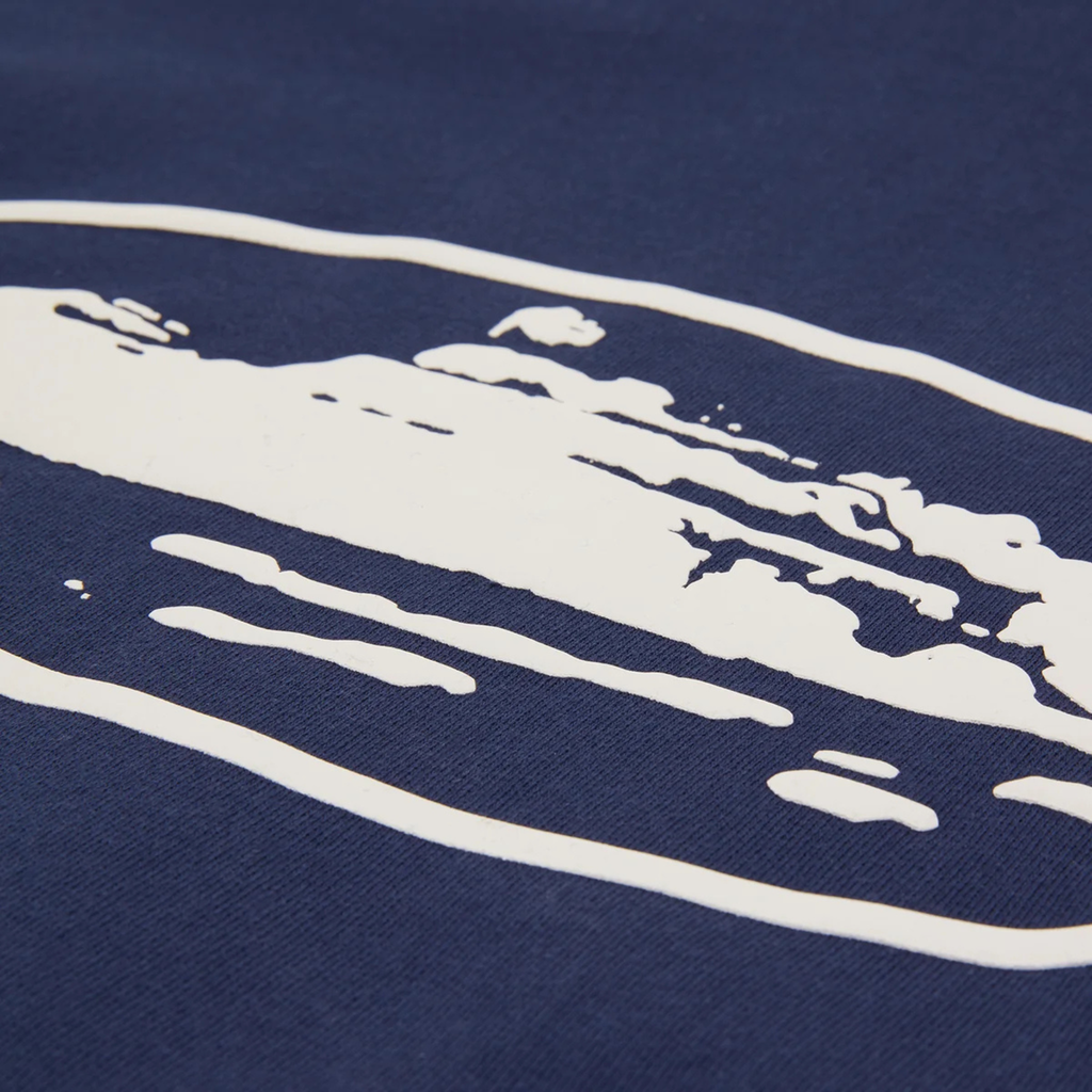 Corteiz Island Puff Print Zip Hoodie Navy