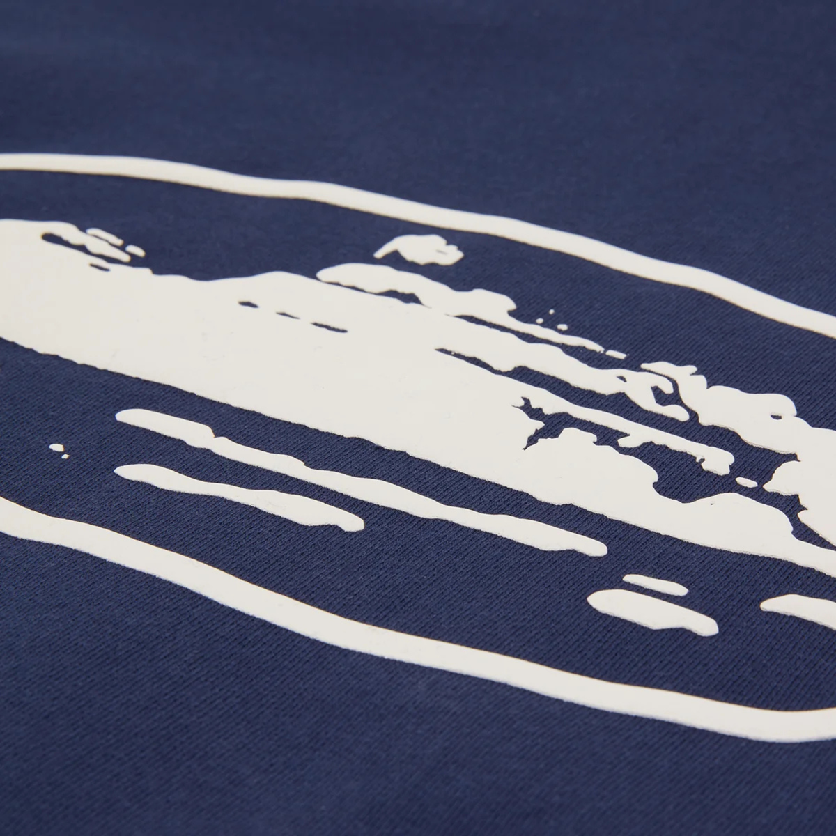 Corteiz Island Puff Print Zip Hoodie Navy