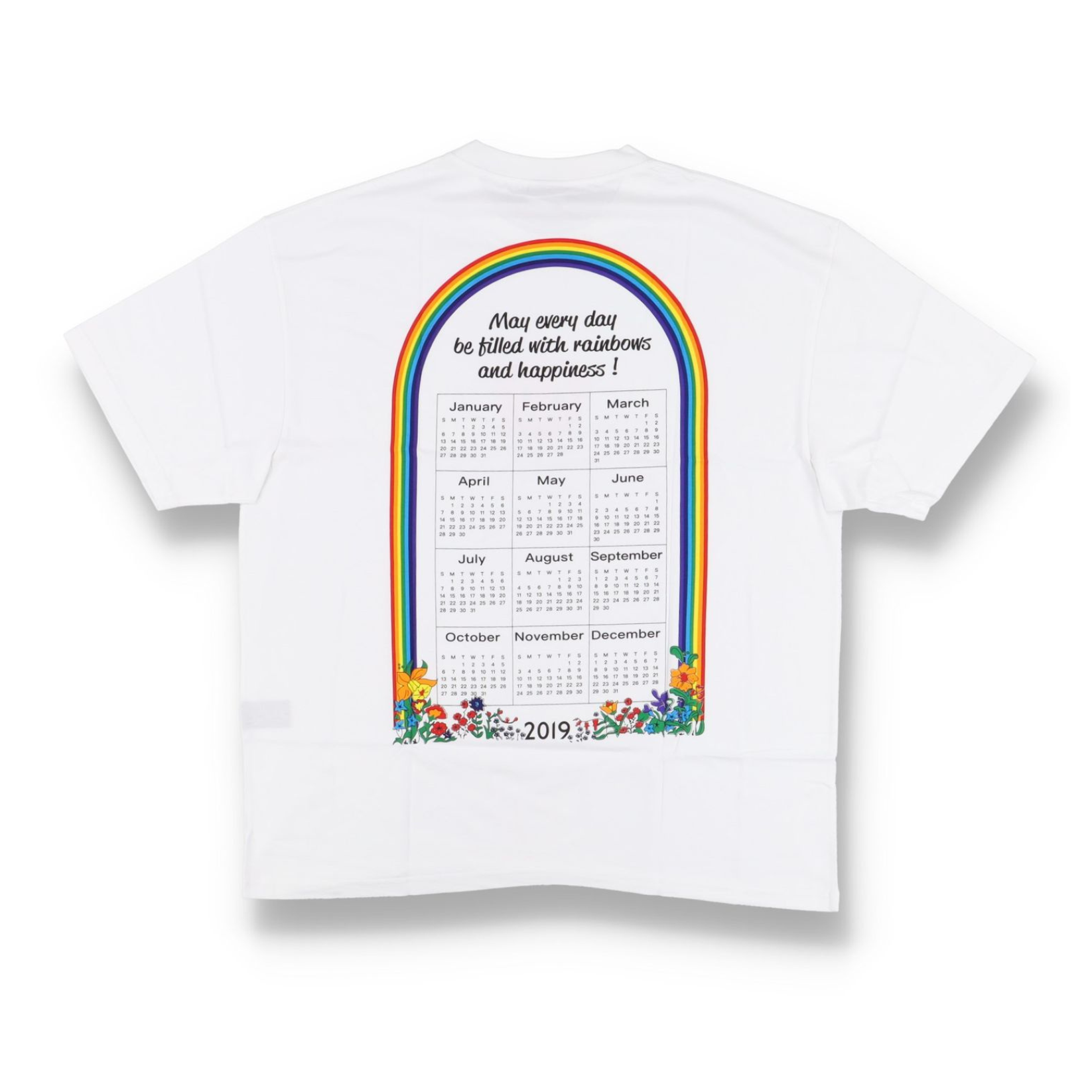 VETEMENTS "Good Luck Rainbow Calendar" Tee