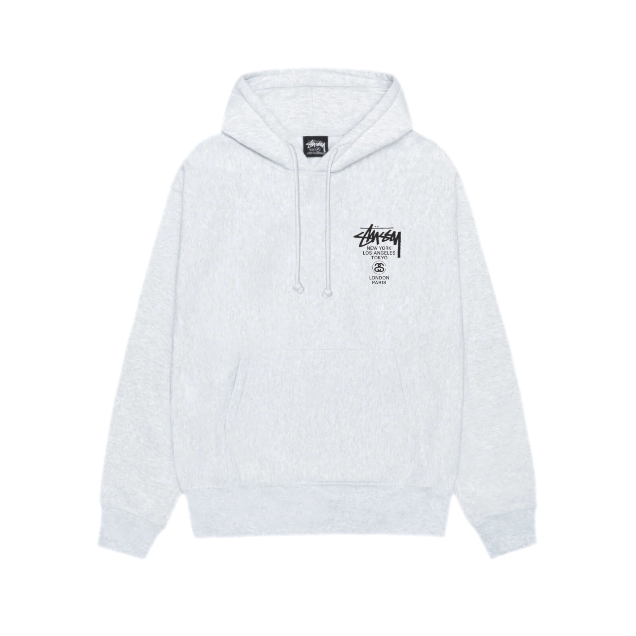 Stussy World Tour Hoodie 'Ash Heather'
