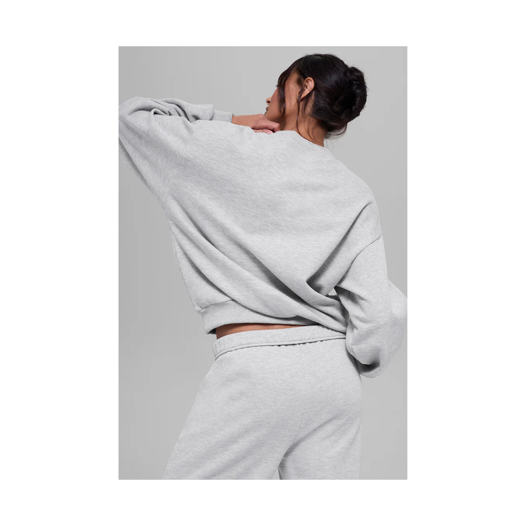 Alo Accolade Crew Neck Pullover Heather Grey