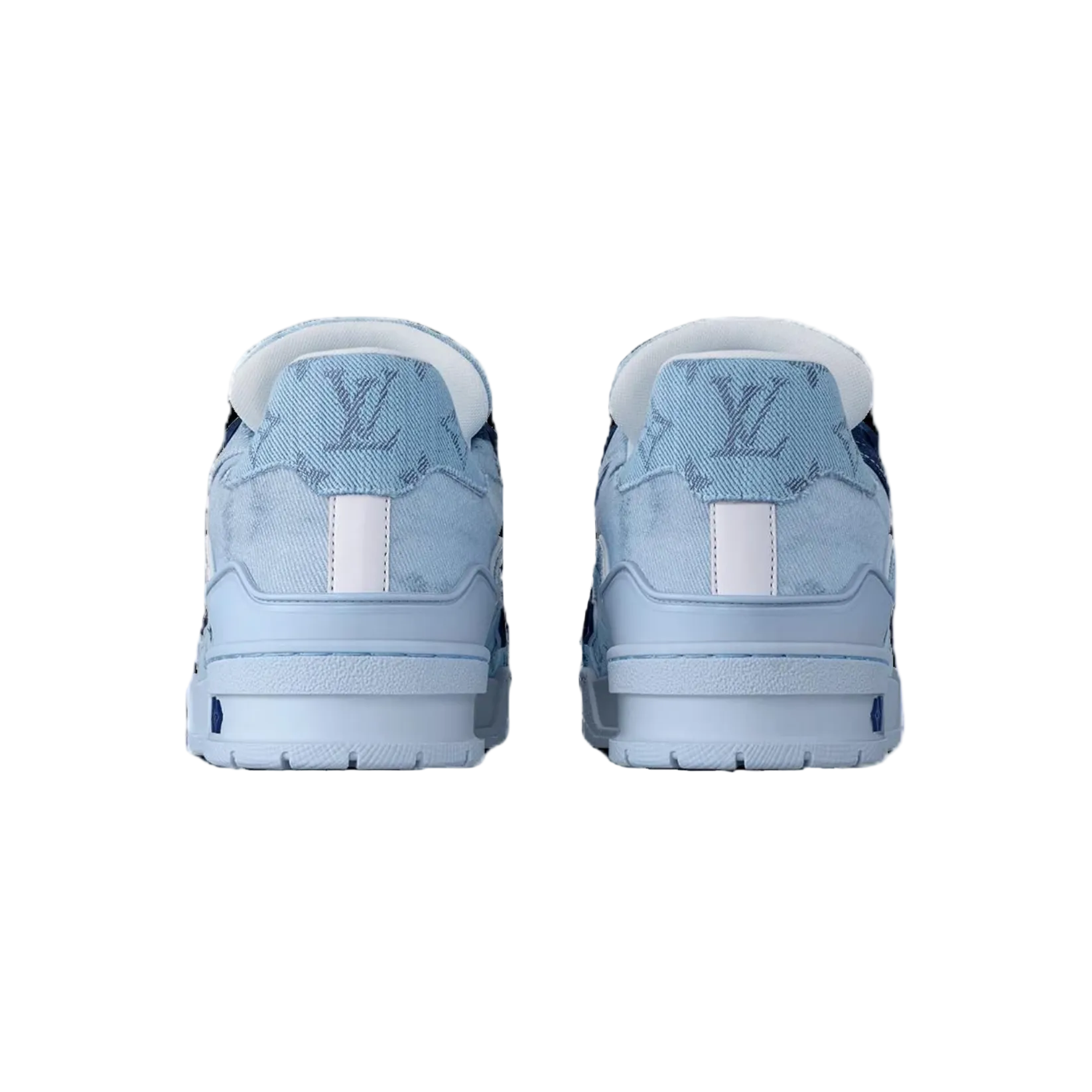 Louis Vuitton LV Trainer Blue Bleached Monogram Denim - 48h