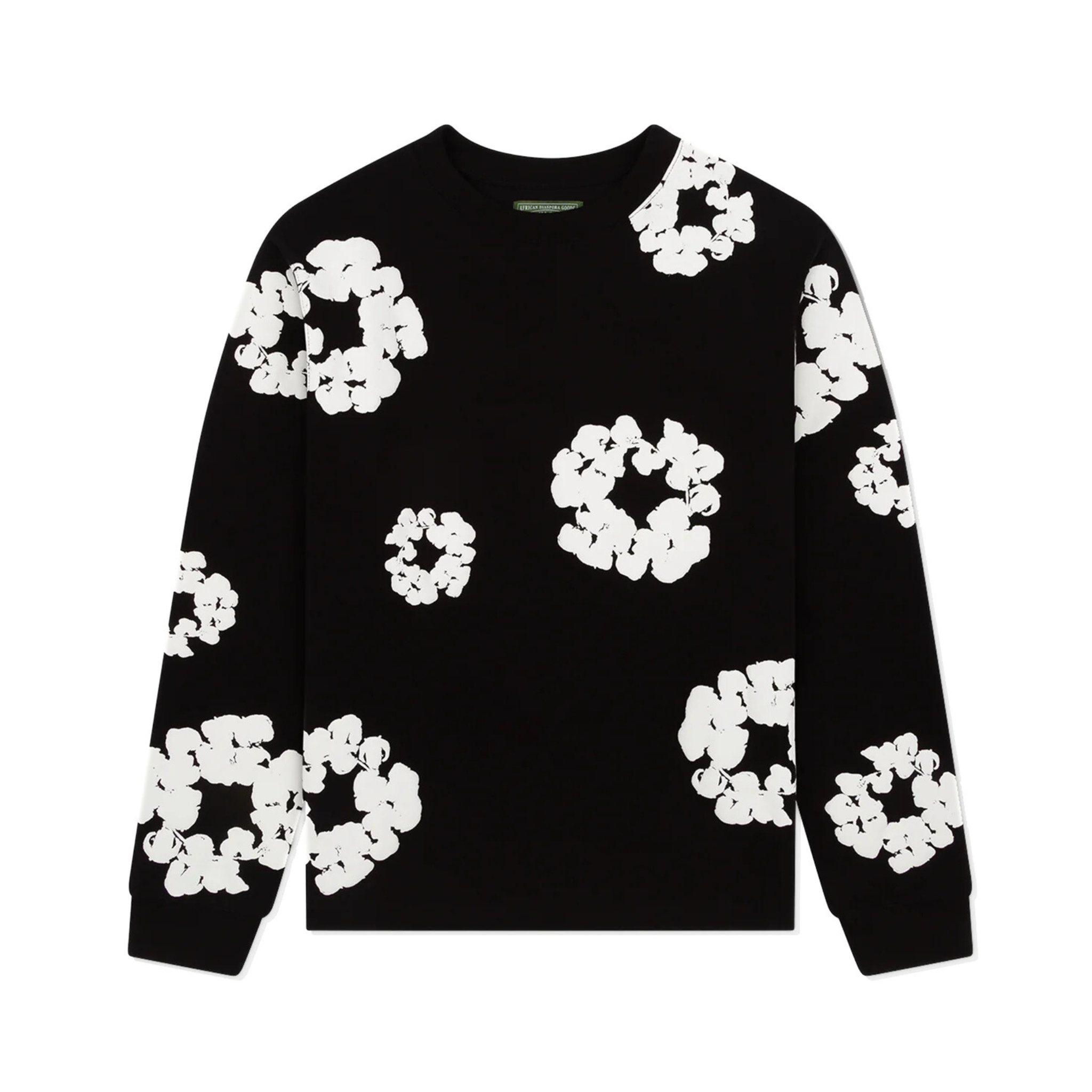 Denim Tears Long Sleeve Cotton Wreath Tee 'Black'